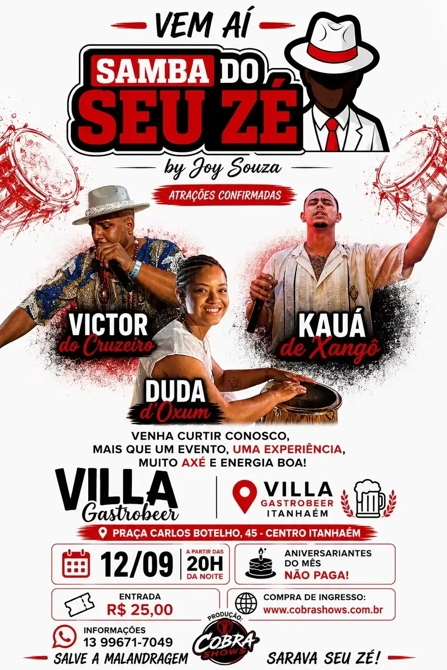 Samba do Seu Zé — 12 de setembro de 2026 (Evento Realizado)